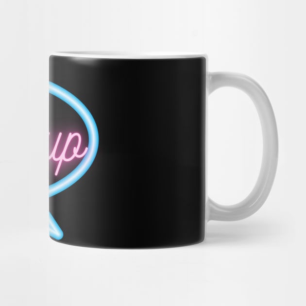 Retro Neon "What's up" Text Message by urbanoceandesigns